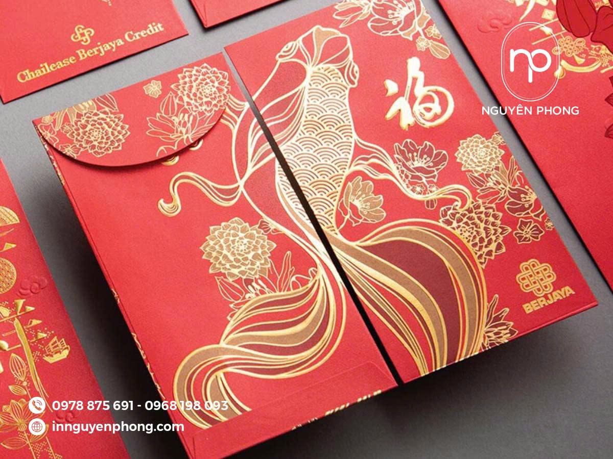 In lì xì ép nhũ cao cấp chỉ từ 1000đ tại In Nguyên Phong